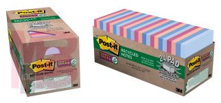 3M Post-it Super Sticky Recycled Notes 654-24NH-CP  3 in x 3 in (76 mm x 76 mm) Bali Collection