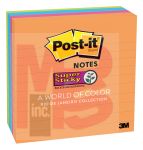 3M Post-it Super Sticky Notes 675-4SSUC  4 in x 4 in (101 mm x 101 mm) Rio de Janeiro Collection Lined  4 Pads/Pk
