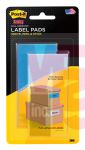 3M Post-it Label Pads 2900-BLB  2 in x 4 in (50.8 mm x 101 mm) Removable 2 in x 4 in Mediterranean Blue and Cloud Blue 25 Labels/Pad 2 Pads/Pack