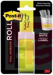 3M Post-it Full Adhesive Roll 2650-G  1 in x 400 in (25.4 mm x 10.1 m) Neon Green