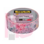 3M Scotch Expressions Washi Tape C314-P66-J  .59 in x 393 in (15 mm x 10 m) Spring Flowers