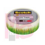 3M Scotch Expressions Washi Tape C314-P64  .59 in x 393 in (15 mm x 10 m) Green Grass