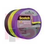 3M Scotch Expressions Masking Tape 3437-3GBP  0.94 in x 20 yd (24 mm x 182 m) 3 pack Lime Green Black Purple