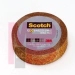 3M Scotch Expressions Glitter Tape C514-ORG  .59 in x 196 in (15 mm x 5 m) Bright Orange Glitter