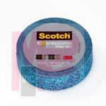 3M Scotch Expressions Glitter Tape C514-BLU  .59 in x 196 in (15 mm x 5 m) Teal Blue Glitter