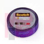 3M Scotch Expressions Glitter Tape C514-PUR  .59 in x 196 in (15 mm x 5 m) Bright Violet Glitter