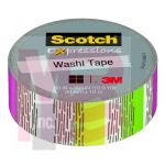 3M Scotch Expressions Washi Tape C314-P73  .59 in x 393 in (15 mm x 10 m) Stripe and Dash