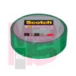 3M Scotch Expressions Glitter Tape C514-GRN2  .59 in x 196 in (15 mm x 5 m) Dark Green Glitter