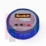 3M Scotch Expressions Glitter Tape C514-BLU2  .59 in x 196 in (15 mm x 5 m) Dark Blue Glitter
