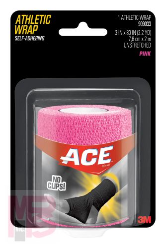 3M ACE Brand Pink Athletic Wrap 909033