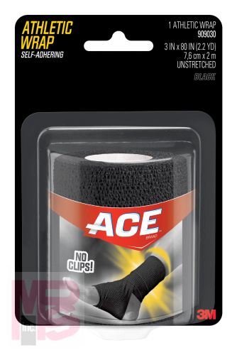 3M ACE Brand Black Athletic Wrap 909030