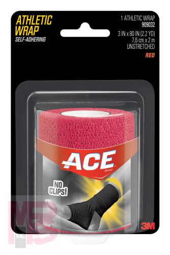 3M ACE Brand Athletic Wrap Red 909032