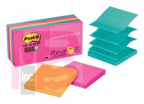 3M Post-it Super Sticky Pop-up Notes R330-10SSPGO  3 in x 3 in (76 mm x 76 mm) in Assorted Colors