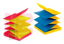 3M Post-it Super Sticky Pop-up Notes R330-SSAU-ALT  3 in x 3 in (76 mm x 76 mm) in Rio de Janeiro colors