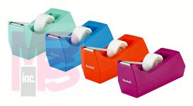 3M Scotch Tape Dispenser C-38-MX  1 Dispenser Mint/Orange/Periwinkle/Hibiscus 1 Roll 3/4 in x 350 in (9.72 yd) 19 mm x 8.89 mm