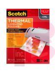 3M Scotch Thermal Pouches TP5854-25  8.9 in x 11.4 in (228 mm x 291 mm) Letter Size 5 mil