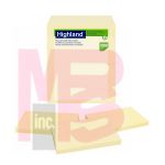 3M Highland Notes 6559RP  3 in x 5 in (76 mm x 127 mm) 30% recycled paper