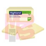 3M Highland Notes 6549RP  3 in x 3 in (76 mm x 76 mm) 30% recycled paper