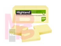 3M Highland Notes 6539RP  1 3/8 in x 1 7/8 (34 mm x 47mm) 30% recycled paper