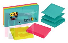 3M Post-it Super Sticky Pop-up Notes R330-6SSMIA  3 in x 3 in (76 mm x 76 mm) Miami collection 6 Pads/Pack 90 Sheets/Pad
