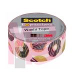 3M Scotch Expressions Washi Tape C314-P87  .59 in x 393 in (15 mm x 10 m) Pink Donuts