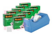 3M Scotch Tape with Dispenser 810K10-C38PR  0.75 in x 1000 in (19 mm x 25.4 m) Periwinkle Dispenser 10-Pack
