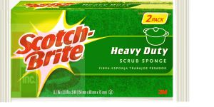 3M Scotch-Brite Heavy Duty Scrub Sponge 455-2-6  6/2  2 pack