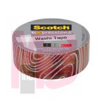 3M Scotch Expressions Washi Tape C614-P1  White and Copper Foil Swirl