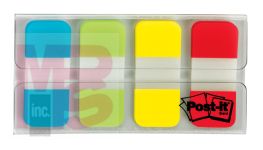 3M Post-it Tabs 676-ALYR-B  .625 in x 1.5 in (15.8 mm x 38.1 mm); Aqua Lime Yellow and Red Tabs 50 Tabs//Dispenser