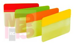 3M Post-it Tabs 686-PLOY-B  2 in x 1.5 in (50.8 mm x 38.1 mm); 4 solid colors: Pink Lime Orange & Yellow; 30 Tabs/Pack