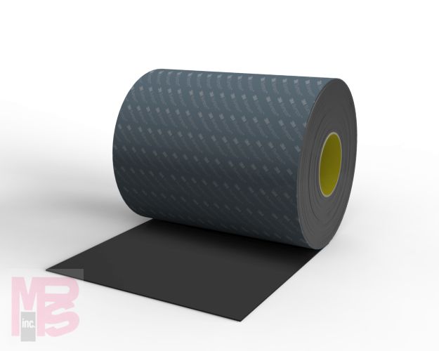 3M Bumpon Resilient Rollstock SJ6208 Black R25FL  9 in x 1 yd  Sample