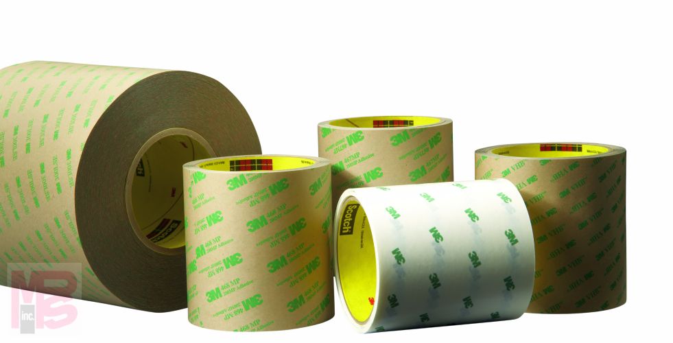 3M Adhesive Transfer Tape 467MP  Clear  60 in x 540 yd  2 mil  1 roll per case