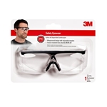 3M 90791-LG TEKK Protection(TM) Eye Protection Landscaper Safety Glasses, Black frame, Clear wrap-around lens - Micro Parts &amp; Supplies, Inc.
