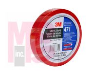 3M 471 IW Vinyl Tape Red 3/4 in x 36 yd 5.2 mil - Micro Parts &amp; Supplies, Inc.