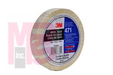 3M 471 IW Vinyl Tape White 3/4 in x 36 yd 5.2 mil - Micro Parts &amp; Supplies, Inc.