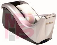 3M Scotch Desktop Tape Dispenser  C60-ST Silvertech Two-Tone