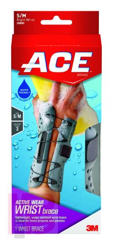 3M ACE Brand Active Wear Wrist Brace 208000  Right Hand  Small/Medium