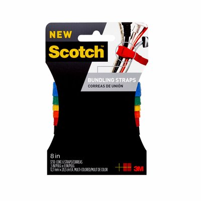 3M RF3730 Scotch Bundling Strap .5 in x 8 in (12.7 mm x 20.3 cm) Multi-Color - Micro Parts &amp; Supplies, Inc.