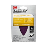 3M SandBlaster(TM) Mouse Sandpaper Sheets, 9673, 220 grit, 4/pk