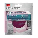 3M SandBlaster(TM) Sanding Discs, 9421ES-30-B, 5 in X 5-hole, 60 grit, 3/pk