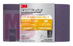 3M SandBlaster(TM) Sanding Belt, 9194NA, 3 in x 24 in, 120 grit, 6/cs
