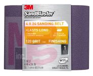3M SandBlaster(TM) Sanding Belt, 9612, 4 in x 24 in, 120 grit, 6/cs