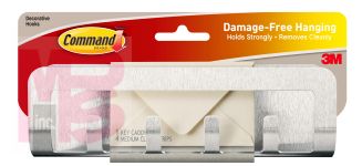 3M Command(TM) Modern Metal Key Caddy HOM-19SS-ES, Medium