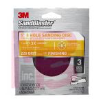 3M SandBlaster(TM) Sanding Discs 9525SB-ES , 5 in x 8Hole, 220 grit, 3/pk