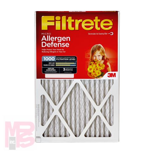 3M Filtrete Allergen Defense AL41-4  22 in x 22 in x 1 in (55.8 cm x 55.8 cm x 2.5 cm)