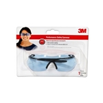 3M Sports-Inspired Safety Eyewear, 90965-WV6, Rimless Design, Light Blue Lenses, 6/cs