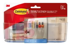 3M Command Clear Large Caddy with Clear Strips HOM15CLR-CABES