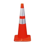 3M Reflective Traffic Safety Cone, 90129-R, 28 in,, Orange, 6/cs