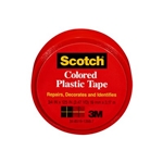 3M Scotch(R) Colored Plastic Tape 190RD, 3/4 in x 125 in (19 mm x 3,17 m)