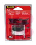 3M Scotch(R) Electrical Tape 03835-BA-12, 3 pack of Green, White, and Red #35 Vinyl Electrical Tape with dispenser, 12 pks/cs